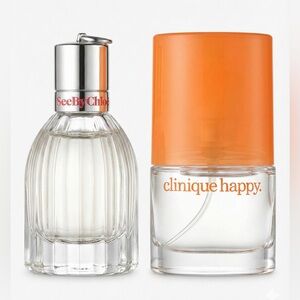 Designer Perfume Mini Lot See By Chloe & Clinique Happy Travel Size Spray Bundle